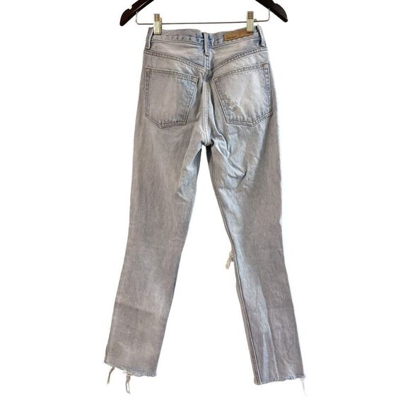 GRLFRND Karolina Don't Cry Daddy Raw Hem Cropped Ankle Jeans, Size 24 - Picture 11 of 15